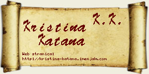 Kristina Katana vizit kartica